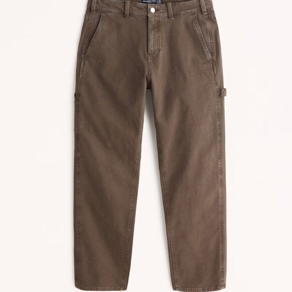 abercrombie kids Brown Straight Leg Casual Pants -‎ Size 17/18 - Picture 1 of 5